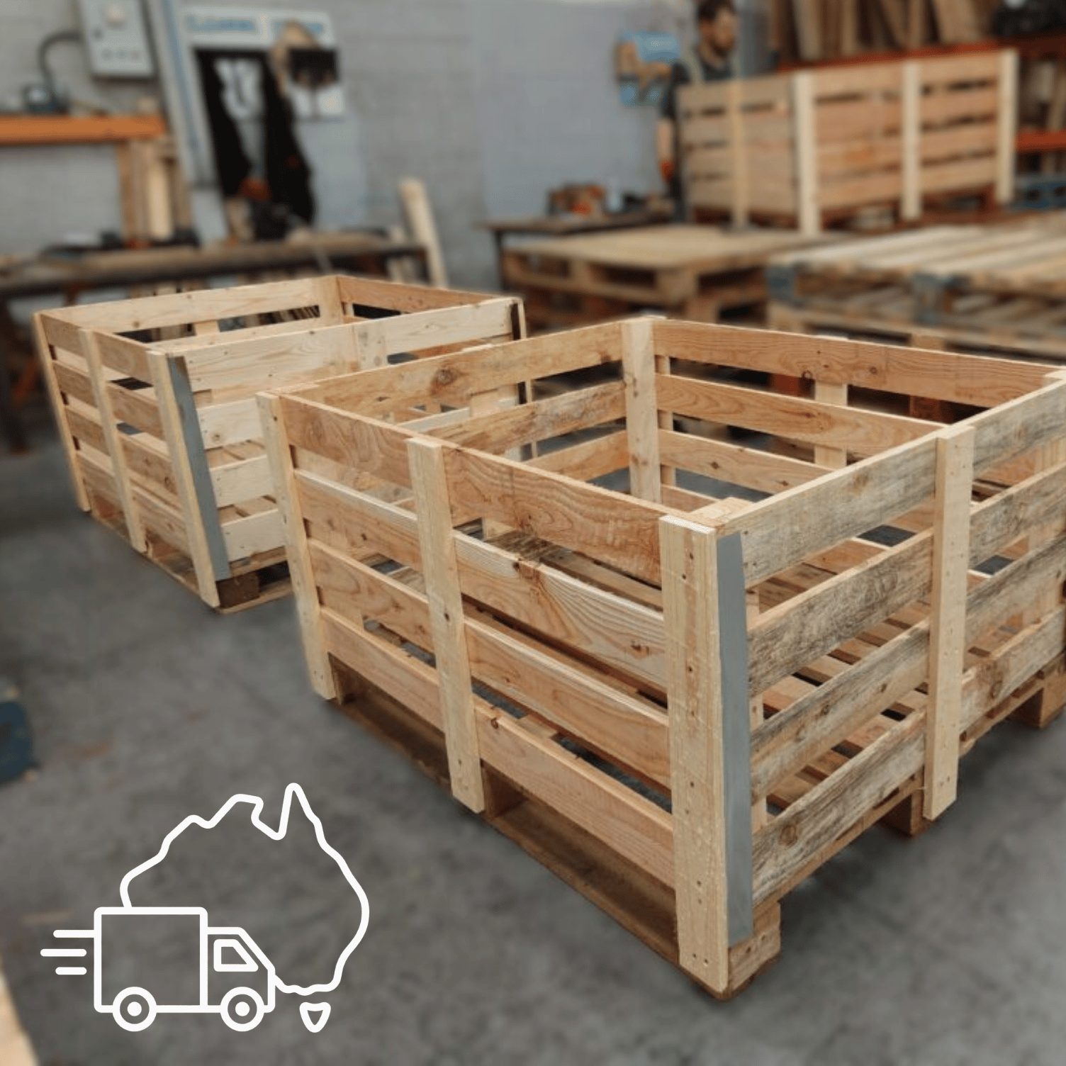 Custom timber shipping crates prepared for fast delivery Australia wide