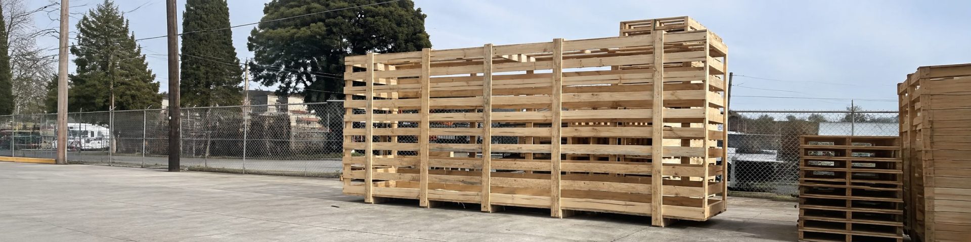 Custom timber shipping crate manufactured for freight machinery and industrial transport