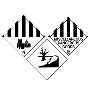 250mm x 250mm Dangerous Goods Label - Class 9