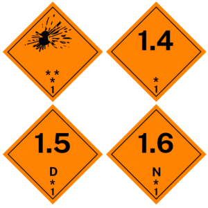 Class 1 Dangerous Goods Labels | Tegral
