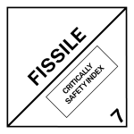 Dangerous Goods Label – 7E Fissile