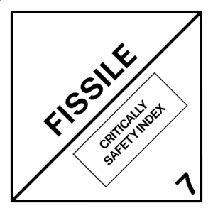 Dangerous Goods Label - 7E Fissile