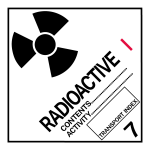 Dangerous Goods Label – Class 7A Radioactive
