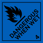 Dangerous Goods Label – Class 4.3 Dangerous When Wet