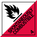 Dangerous Goods Label – Class 4.2 Spontaneously Combustible