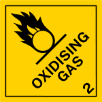 Dangerous Goods Label – Class 2.5 Oxodising Gas