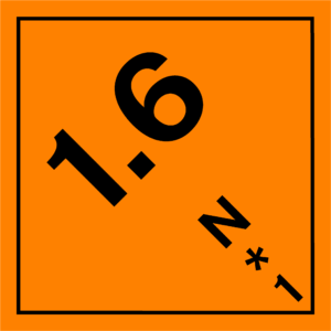 Dangerous Goods Label - Class 1.6 Explosives