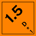 Dangerous Goods Label – Class 1.5 Explosives