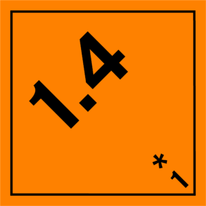 Dangerous Goods Label - Class 1.4 Explosives