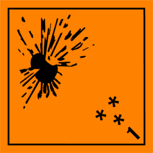 Dangerous Goods Label - Class 1 Explosives