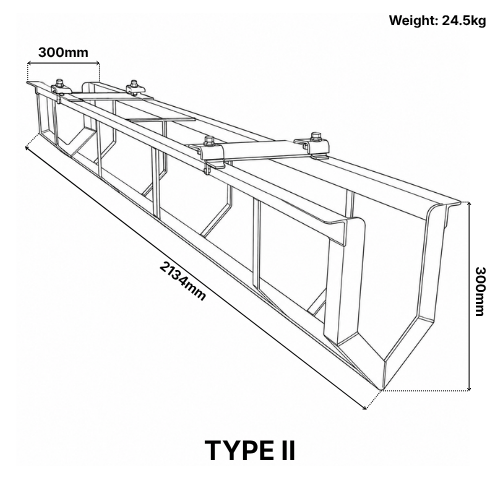 Frame style 11 per side capacity full trailer width holder