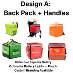 Insulated Food Delivery Bag for Bikes and Scooters