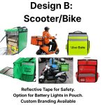 Insulated Food Delivery Bag for Bikes and Scooters 1